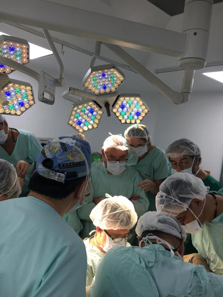 Brazilian surgery demonstration in operating room